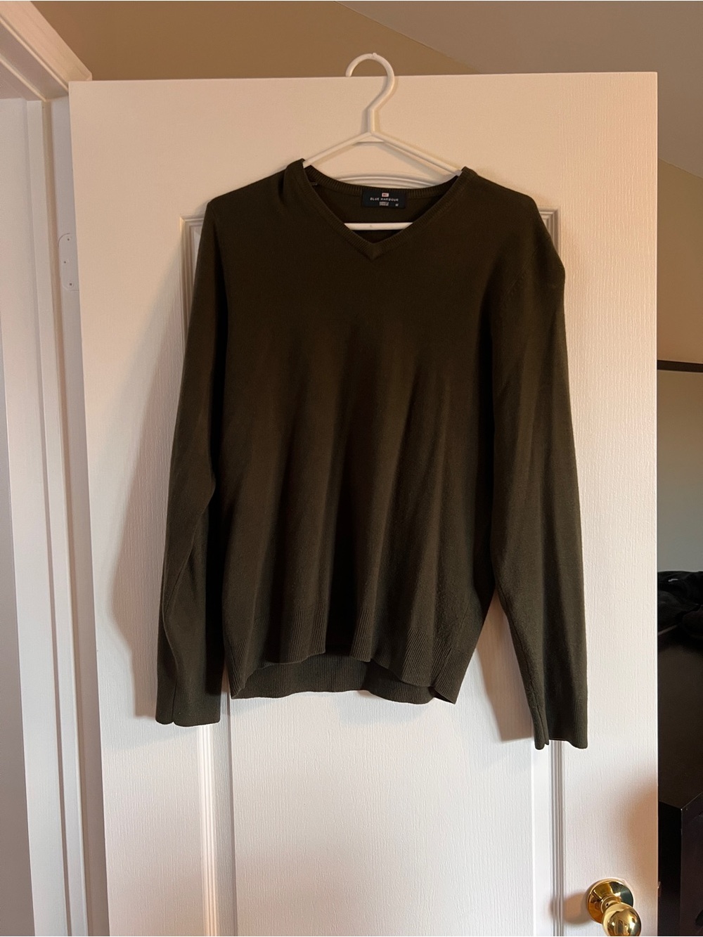 Marks & Spencer Olive Green V-Neck Sweater